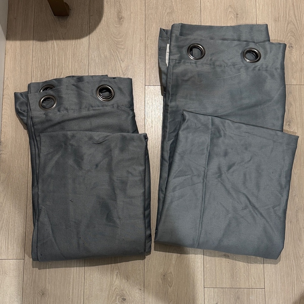 Black Grommet-Top Thermal Blackout Curtains - Pair